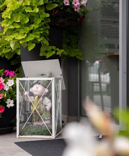 Flowers in front of Hotel Brenner